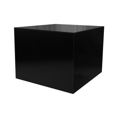 12" x 12" x 9" Acrylic Display Riser Box with One Open Side No Lid Glossy Black Versatile Square Merchandise Storage Bin or Retail Product Riser by Marketing Holders