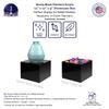 12" x 12" x 9" Acrylic Display Riser Box with One Open Side No Lid Glossy Black Versatile Square Merchandise Storage Bin or Retail Product Riser by Marketing Holders view 4