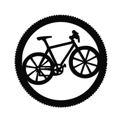 DEKADRON Metal Bike Wall Art, Cyclist Gift, Biker Art, Bicycle Wall Art, Metal Wall Decor, Home Decoration, Bedroom Living Room Decor, Housewarming Gift (28" W x 28" H / 71x71 cm)