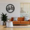 DEKADRON Metal Bike Wall Art, Cyclist Gift, Biker Art, Bicycle Wall Art, Metal Wall Decor, Home Decoration, Bedroom Living Room Decor, Housewarming Gift (28" W x 28" H / 71x71 cm) view 3
