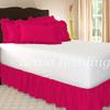 1 Piece Dust Ruffle Bed Skirt 15" Drop Egyptian Cotton 500tc Hotpink Full view 1