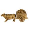11in(L) Chinese Fengshui Style Bull Pulling A Car Full of Wealth Statue Detachable Lucky Mascots Wealth Home Furnishing Ornaments ZD096 view 1