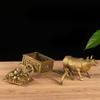 11in(L) Chinese Fengshui Style Bull Pulling A Car Full of Wealth Statue Detachable Lucky Mascots Wealth Home Furnishing Ornaments ZD096 view 4