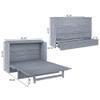 AFI Deerfield Murphy Bed Chest with Charging Station, Queen, Driftwood view 3