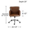 55 Downing Street Megan Brown Faux Leather Swivel Office Chair view 2