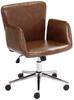55 Downing Street Megan Brown Faux Leather Swivel Office Chair view 3