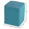 Cortesi Home Macon Square Rope Pouf Ottoman, Aqua view 3