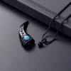 Yinplsmemory Cremation Jewelry Horn Urn Necklace for Ashes for Men Memorial Ashes Keepsake Jewelry for Brother Son Uncle view 3