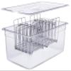 VESKE Large Insulated Sous Vide Container with Lid and 2 Racks | Neoprene Insulating Sleeve | Retains Heat & Protects Countertops | Works with Most Sous Vide Cookers (26 QT) (Racks) view 1