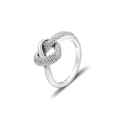 Bansriracha Jewelry Knotted Heart Rings for Women Fashion Making Mother's Gift Sterling Silver Original Ring (8.5)