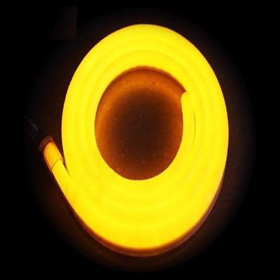 thaisan7, Yellow DC12V Neon LED Rope Light Waterproof Flex Strip Commercial Boat Bar Sign Home House Gardern Wedding Pary Decor (Length: 16FT)