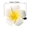 50Pcs 2.5" White Foam Hawaiian Frangipani Artificial Plumeria Flower Hat Hair Clips for Home Bridal Wedding Tropical Party Beach Vacation Decoration view 2