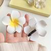 50Pcs 2.5" White Foam Hawaiian Frangipani Artificial Plumeria Flower Hat Hair Clips for Home Bridal Wedding Tropical Party Beach Vacation Decoration view 3