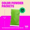 Chameleon Colors 100g Color Powder Packs - 25 Pack - 10 Vibrant Colors in Clear Bags - Non-Toxic & Gluten-Free - Great for Holi, Color Wars, Fun Run, Gender Reveal & Summer Camp view 2
