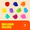 Chameleon Colors 100g Color Powder Packs - 25 Pack - 10 Vibrant Colors in Clear Bags - Non-Toxic & Gluten-Free - Great for Holi, Color Wars, Fun Run, Gender Reveal & Summer Camp view 3