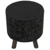 Cortesi Home Oakdale Ottoman Stool with Removable Cotton Cover, Dark Grey view 1