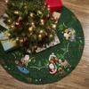 Bucilla 86954E Felt Applique 43" Christmas Tree Skirt Kit, Lodge Santa view 2