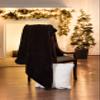Abbott Collection 27-DIVA-01-BLK Luxury Faux Fur Throw, Black view 3
