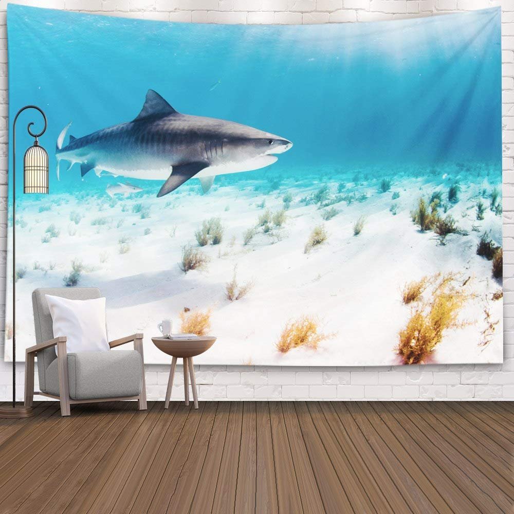 Shorping Wall Tapestry,Whale Shark Tapestry, 60x60Inches Hanging Wall Tapestry for Dcor Living Room Dorm Shark