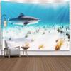 Shorping Wall Tapestry,Whale Shark Tapestry, 60x60Inches Hanging Wall Tapestry for Dcor Living Room Dorm Shark view 1