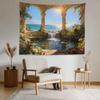 Shrahala Beautiful Waterfall Nature Scenery Landscape Wall Hanging - Large Psychedelic Tapestry for Bedroom & Living Room (51.2 x 59.1 Inches, Green Landscape) view 3