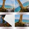 Shrahala Beautiful Waterfall Nature Scenery Landscape Wall Hanging - Large Psychedelic Tapestry for Bedroom & Living Room (51.2 x 59.1 Inches, Green Landscape) view 4