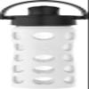 Lifefactory 16-Ounce Glass Water Bottle with Active Flip Cap and Protective Silicone Sleeve, Optic White view 1
