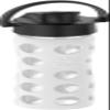 Lifefactory 16-Ounce Glass Water Bottle with Active Flip Cap and Protective Silicone Sleeve, Optic White view 2