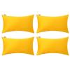 4-Pack 100% Cotton Lumbar Comfortable Solid Decorative Throw Pillow Case,Thmyo Rectangle Cushion Cover Pillowcase Sublimation Blank Pillow Covers DIY Throw Pillowcase(12x20inch/30x50cm, Yellow) view 1