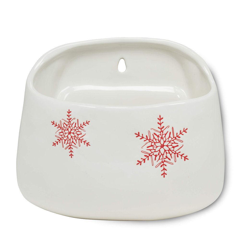 Abbott Collection 27-NORSE-670 Large Snowflake Wall Pouch, White/Red