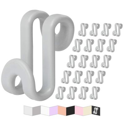 FREZON Clothes Hanger Connector Hooks, Outfit Hanger Extender Clips, Hangers Accessory, Not Suitable for Wooden Hangers, Heavy Duty Space Saving for Closet 60 Pcs (Grey)