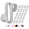FREZON Clothes Hanger Connector Hooks, Outfit Hanger Extender Clips, Hangers Accessory, Not Suitable for Wooden Hangers, Heavy Duty Space Saving for Closet 60 Pcs (Grey) view 1