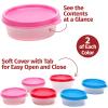 SIGNORA WARE Condiment Containers with Lids- 6 pk. 2.3 oz.Salad Dressing to go Small Food Storage Containers- Sauce Cups Leak proof Reusable Plastic BPA free for Lunch Box Picnic Travel view 3