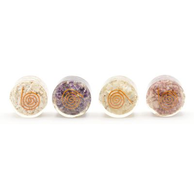 4 Sleep Aid Crystals and Healing Stones. Protection and Anxiety Relief Gift. (Amethyst, Moonstone, Lepidolite, Howlite) Meditation Healing Crystals for Stress Relief, Relaxation, Restful Sleep