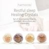 4 Sleep Aid Crystals and Healing Stones. Protection and Anxiety Relief Gift. (Amethyst, Moonstone, Lepidolite, Howlite) Meditation Healing Crystals for Stress Relief, Relaxation, Restful Sleep view 2