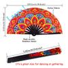 Amajiji Rave Fans Large Folding Hand Fan Popping Fan for Line Dancing, Big Clacking Clap Fans Foldable for Dance,Music Festival, Party (Fantasy Flowers) view 3