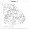 Map - Labeled County Map of Georgia Vivid Imagery Laminated Poster Print-20 Inch by 30 Inch Laminated Poster With Bright Colors And Vivid Imagery view 1