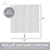 Jakooz Rollup Shower Curtain for Bathroom. Waterproof, 100% PEVA, Heavy Duty Shower Roller Blind Curtain for Bathtub. No Rods, No Hooks, No Rings! (56"x95") (Sparkle) view 4