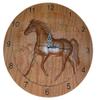 3-dimensional Horse Clock 15 inch Solid Oak view 1