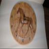 3-dimensional Horse Clock 15 inch Solid Oak view 4