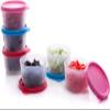SIGNORA WARE Condiment Containers with Lids- 6 pk. 4 oz.Salad Dressing to go Small Food Storage Containers- Sauce Cups Leak proof Reusable Plastic BPA free for Lunch Box Picnic Travel view 1