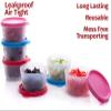 SIGNORA WARE Condiment Containers with Lids- 6 pk. 4 oz.Salad Dressing to go Small Food Storage Containers- Sauce Cups Leak proof Reusable Plastic BPA free for Lunch Box Picnic Travel view 3