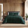 Eddie Bauer - King Duvet Cover Set, Soft & Reversible Cotton Bedding with Button Closure, 3 Piece Bed Set with Matching Pillowcases (Woodland Tartan Green) view 1