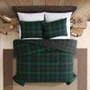 Eddie Bauer - King Duvet Cover Set, Soft & Reversible Cotton Bedding with Button Closure, 3 Piece Bed Set with Matching Pillowcases (Woodland Tartan Green) view 2