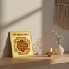 VRINDAVANBAZAAR.COM Shree Hanuman Yantra- Metal Square 5 x 5 cm Gold Spiritual Wall Decor for Home, Office, Car & Pooja Mandir Maruti Raksha Yantra for Vastu Decor, Gift Giving & Decorative Item view 3