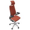 Steelcase Gesture Office Desk Task Chair with Headrest Plus Lumbar Support Cogent Connect Scarlet Red Fabric Standard Platinum Light Frame (Light/Light) view 1