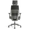 Steelcase Gesture Office Desk Task Chair with Headrest Plus Lumbar Support Cogent Connect Scarlet Red Fabric Standard Platinum Light Frame (Light/Light) view 4