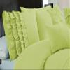 1 Pair Half Ruffle Pillow Sham Egyptian Cotton 500tc Sage Euro (26 x 26 inch) view 1