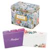 Jot & Mark Recipe Card Gift Box, Mother's Day 25 4x6 inch Cards Gifts, 14 Dividers, Decorative Tin Box - Recipe Tin view 1