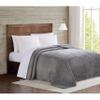 TRULY SOFT Velvet Plush Grey Polyester 1-Piece Full/Queen Blanket, Solid Themed, for Men and Women, Oeko-TEX Certified Confidence view 1